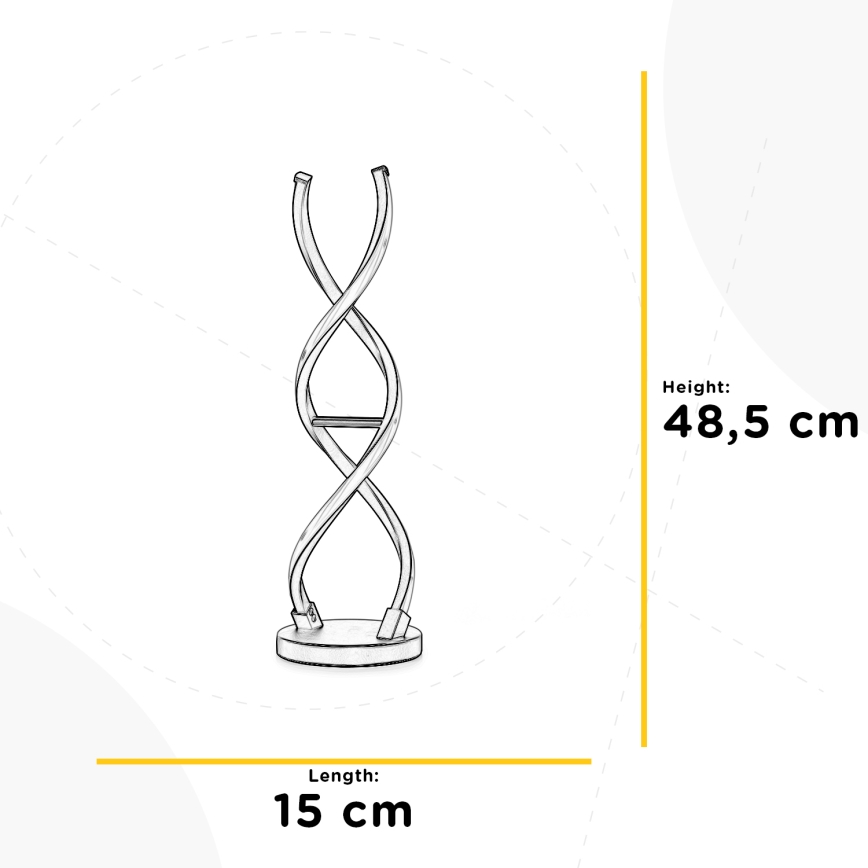 ONLI - LED Tafellamp DNA LED/12W/230V 4000K 48,5 cm zilver
