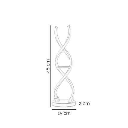 ONLI - LED Tafellamp DNA LED/12W/230V 4000K 48,5 cm zilver