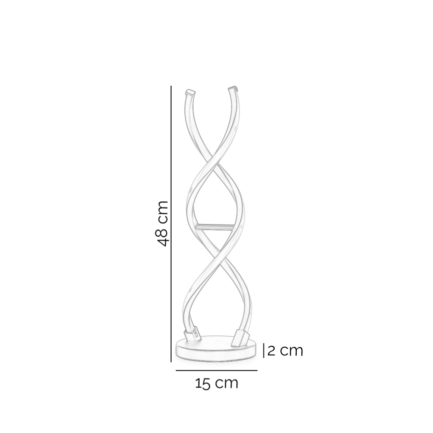 ONLI - LED Tafellamp DNA LED/12W/230V 4000K 48,5 cm zilver