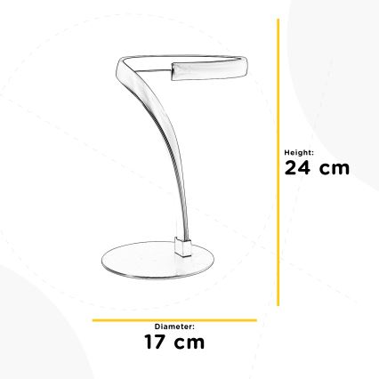 ONLI - LED Tafellamp INFINITY LED/12W/230V 4500K 24 cm mat chroom
