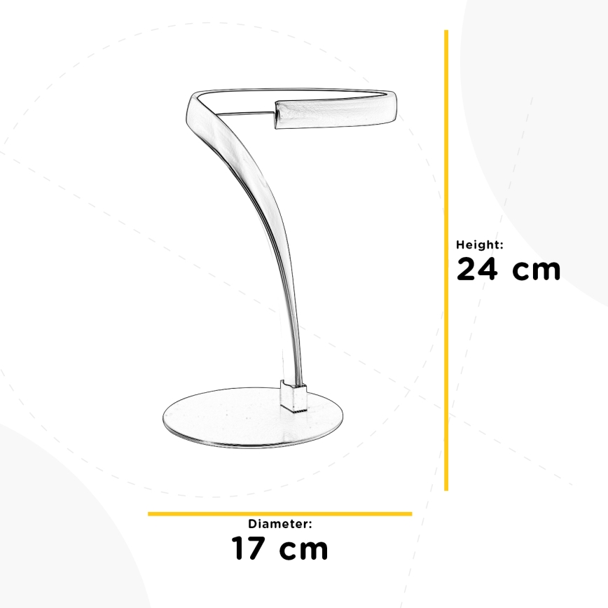 ONLI - LED Tafellamp INFINITY LED/12W/230V 4500K 24 cm mat chroom