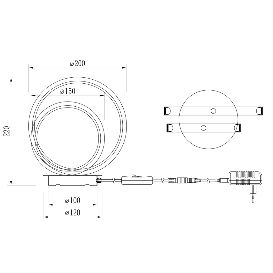 ONLI - LED tafellamp NOELIA LED/10W/230V 22 cm goud