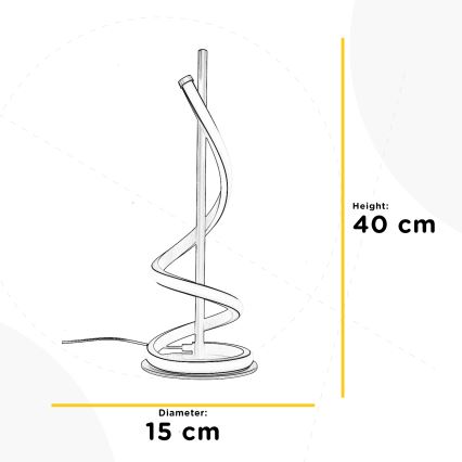 ONLI - LED Tafellamp TWIST LED/12W/230V 4000K 40 cm zwart