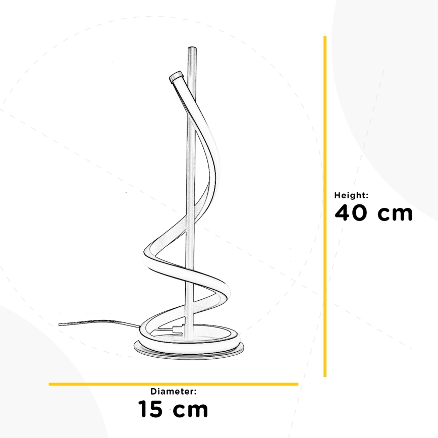 ONLI - LED Tafellamp TWIST LED/12W/230V 4000K 40 cm zwart