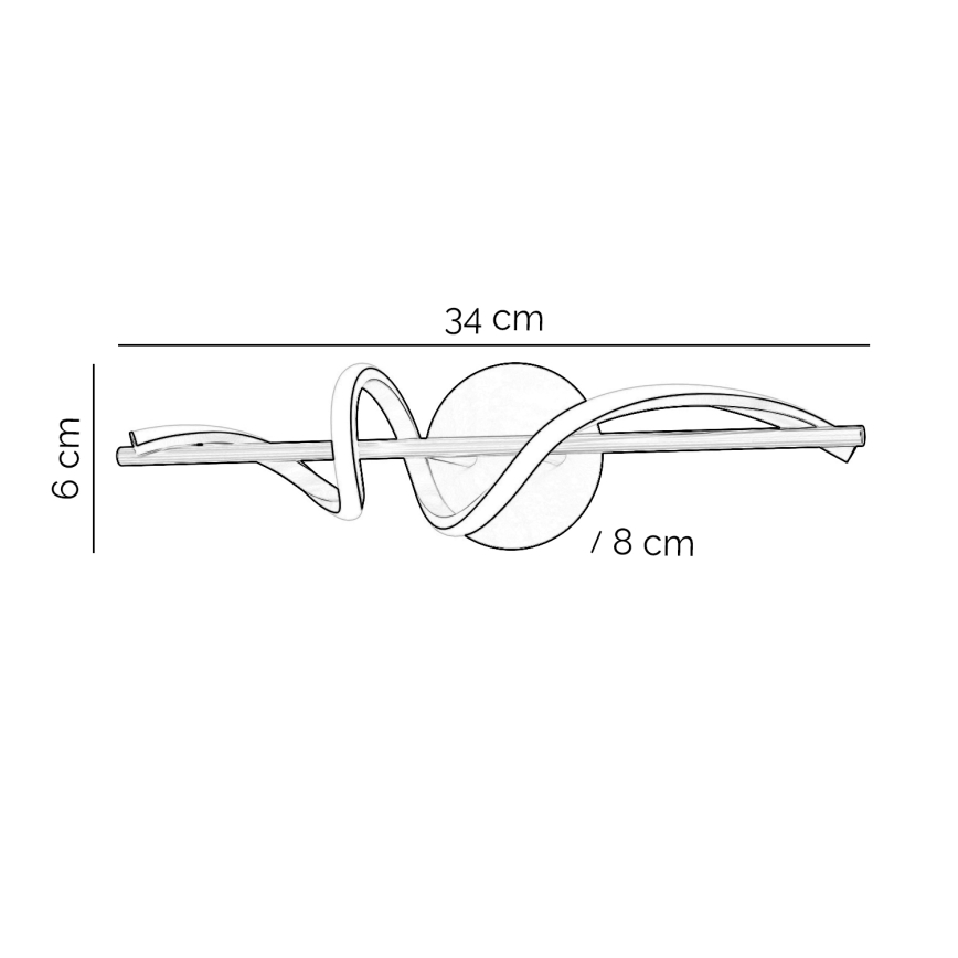 ONLI - LED wand verlichting TWIST LED/25W/230V 4000K zwart