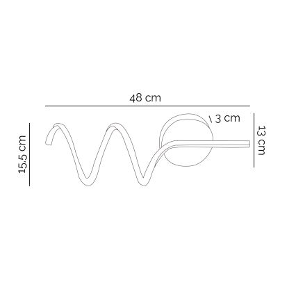 ONLI - LED wand verlichting TWIST LED/6W/230V 4000K zwart