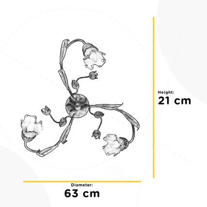 ONLI - Plafondlamp ARIANNA 3xE14/6W/230V