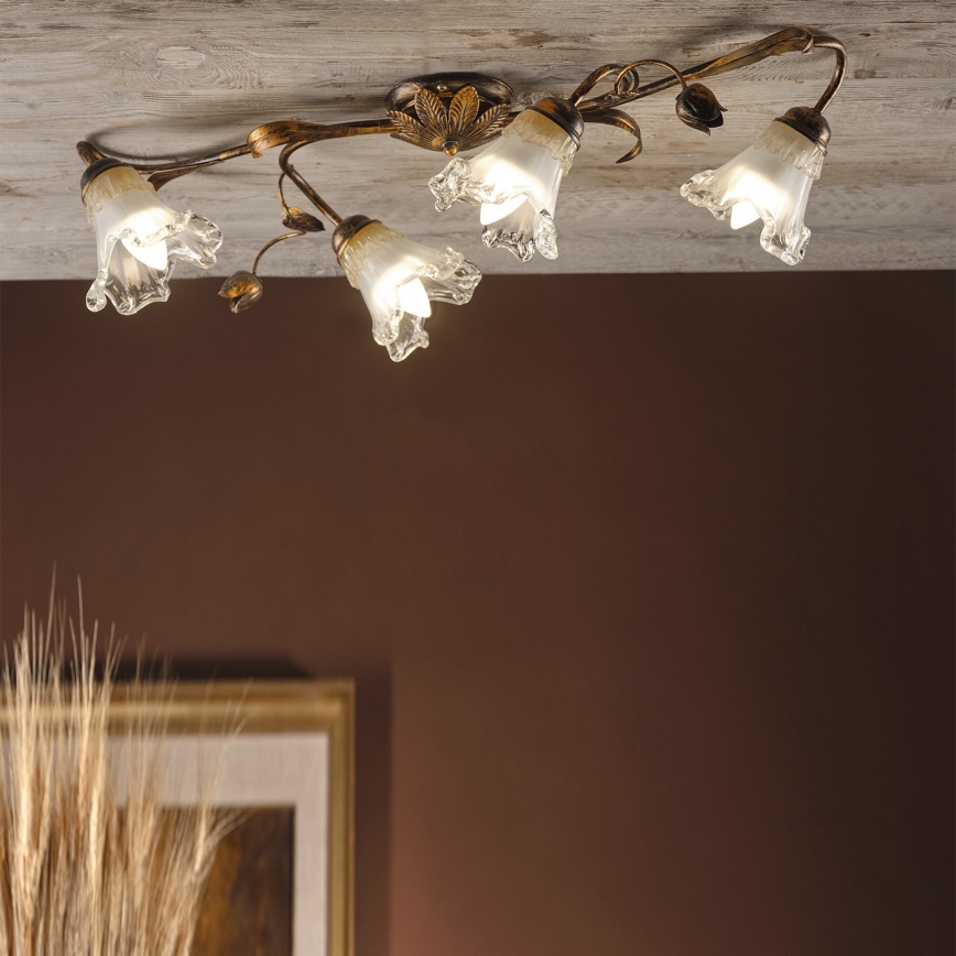 ONLI - Plafondlamp ARIANNA 4xE14/6W/230V brons