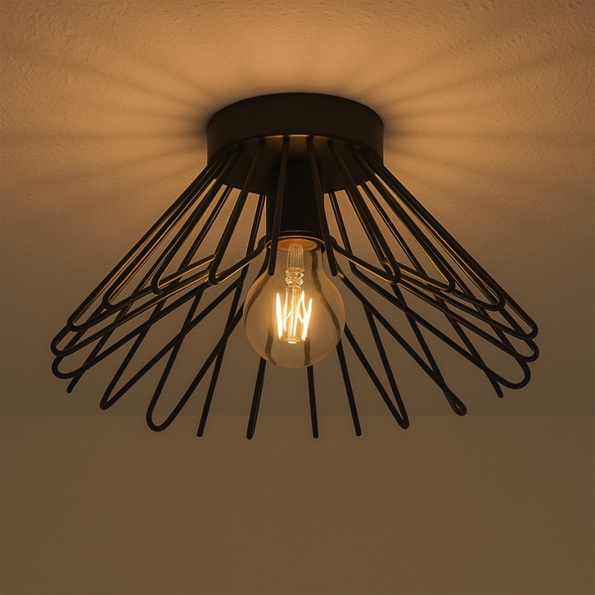ONLI - Plafondlamp DUCCIO 1xE27/22W/230V diameter 30 cm zwart