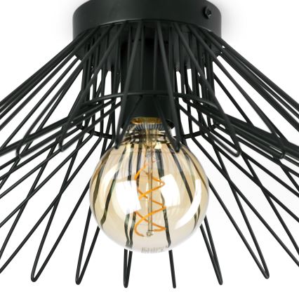 ONLI - Plafondlamp DUCCIO 1xE27/22W/230V diameter 40 cm zwart