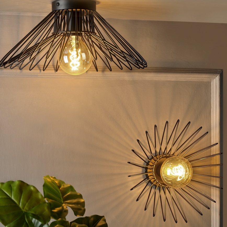 ONLI - Plafondlamp DUCCIO 1xE27/22W/230V diameter 40 cm zwart