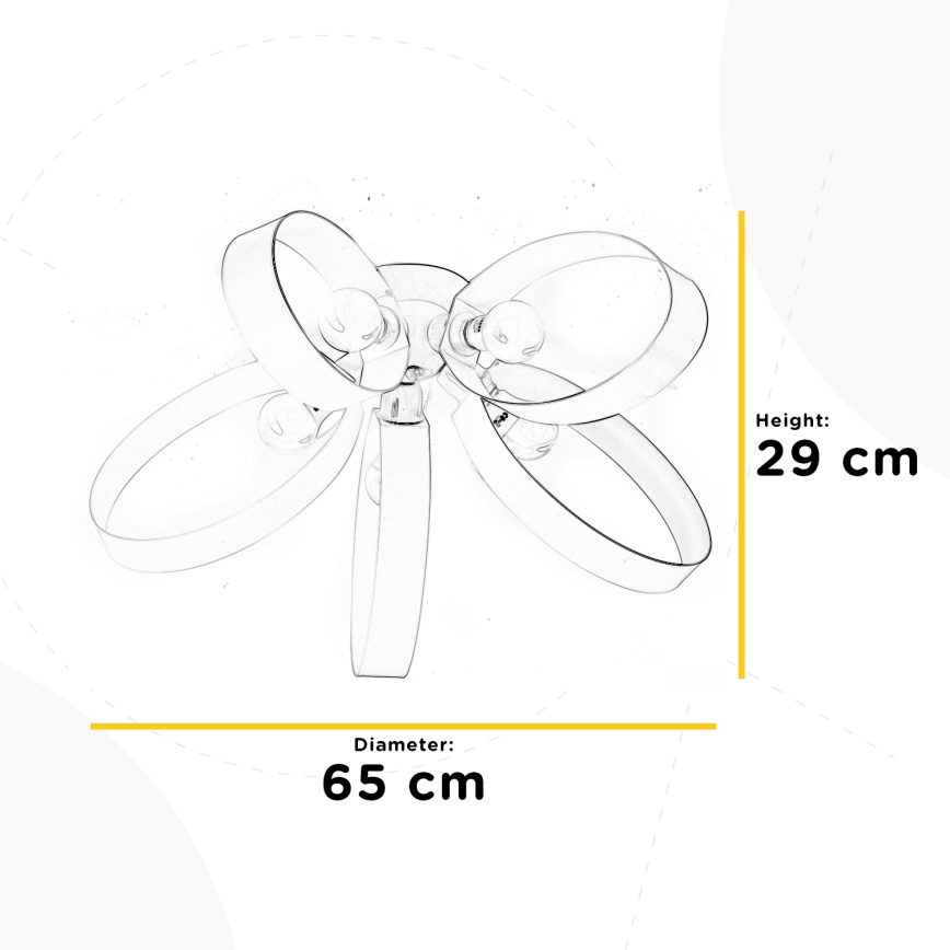 ONLI - Plafondlamp SERENA 5xE14/6W/230V wit
