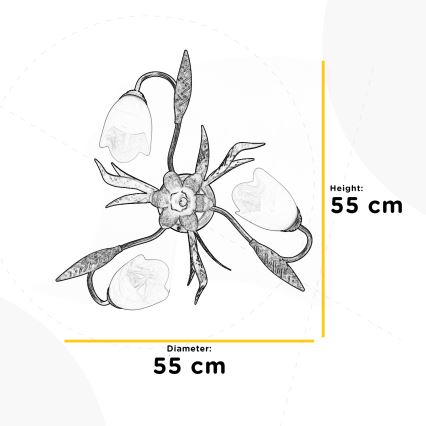 ONLI - Plafondlamp SONIA 3xE14/6W/230V