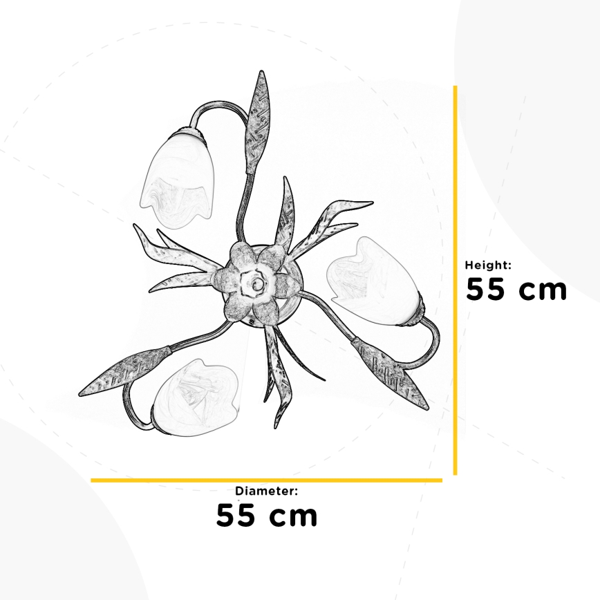 ONLI - Plafondlamp SONIA 3xE14/6W/230V