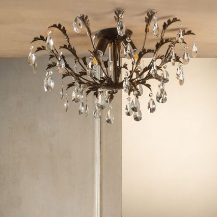 ONLI - Plafondlamp TERESA 3xE14/6W/230V brons