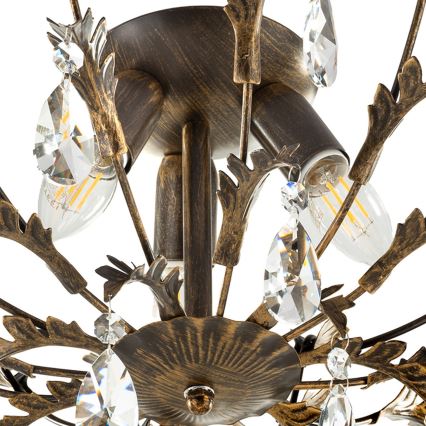 ONLI - Plafondlamp TERESA 3xE14/6W/230V brons