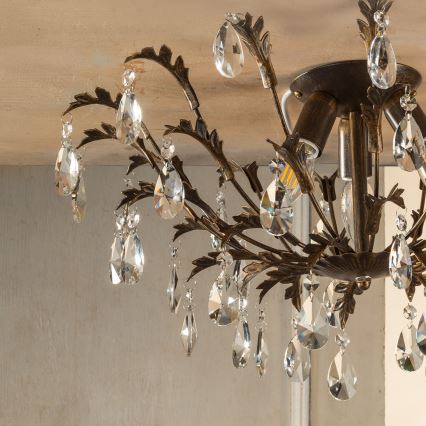 ONLI - Plafondlamp TERESA 3xE14/6W/230V brons