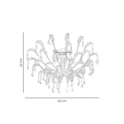 ONLI - Plafondlamp TERESA 3xE14/6W/230V brons