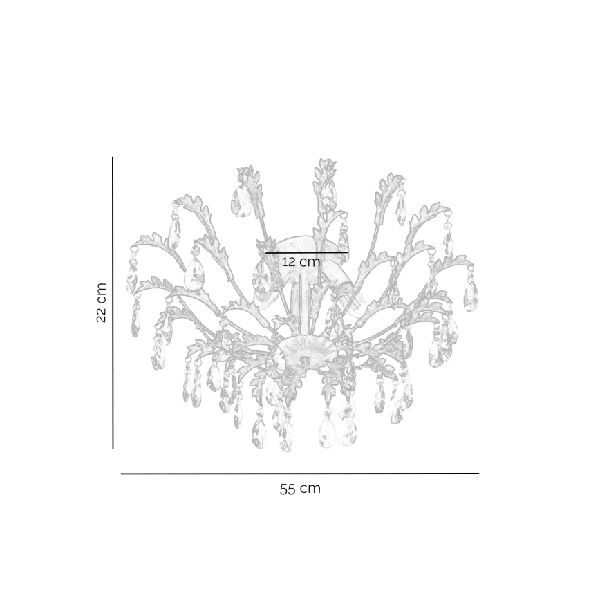 ONLI - Plafondlamp TERESA 3xE14/6W/230V brons