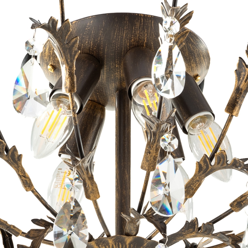 ONLI - Plafondlamp TERESA 5xE14/6W/230V brons