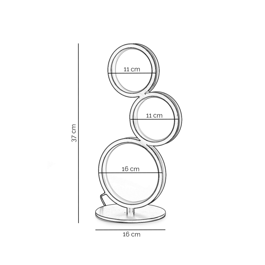 ONLI - RINGS LED tafellamp, 17W/230V, 4000K, 37 cm, zwart