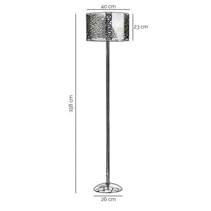 ONLI - Staande Lamp BRUCE 1xE27/15W/230V mat chroom