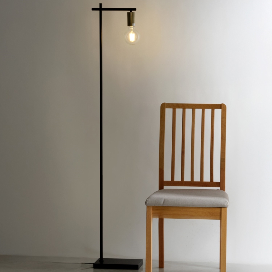 ONLI - Staande Lamp CROSS 1xE27/22W/230V zwart/messing