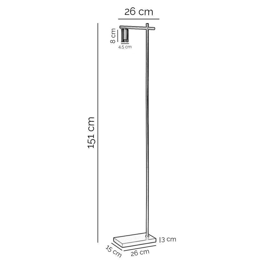 ONLI - Staande Lamp CROSS 1xE27/22W/230V zwart/messing