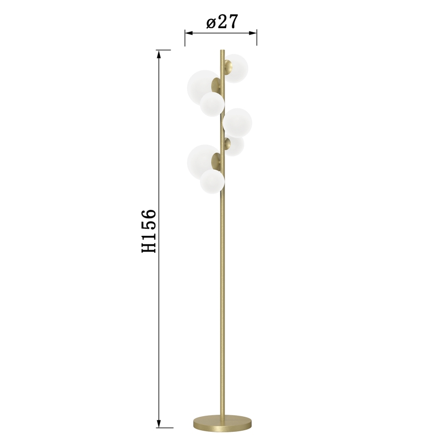 ONLI - Staande Lamp PALOMA 7xG9/10W/230V goud