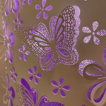 ONLI - Staande Lamp TITILLA 1xE27/22W/230V paars/wit