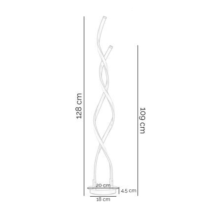 ONLI -  Staande LED Lamp DAFNE LED/38W/230V 4000K zwart