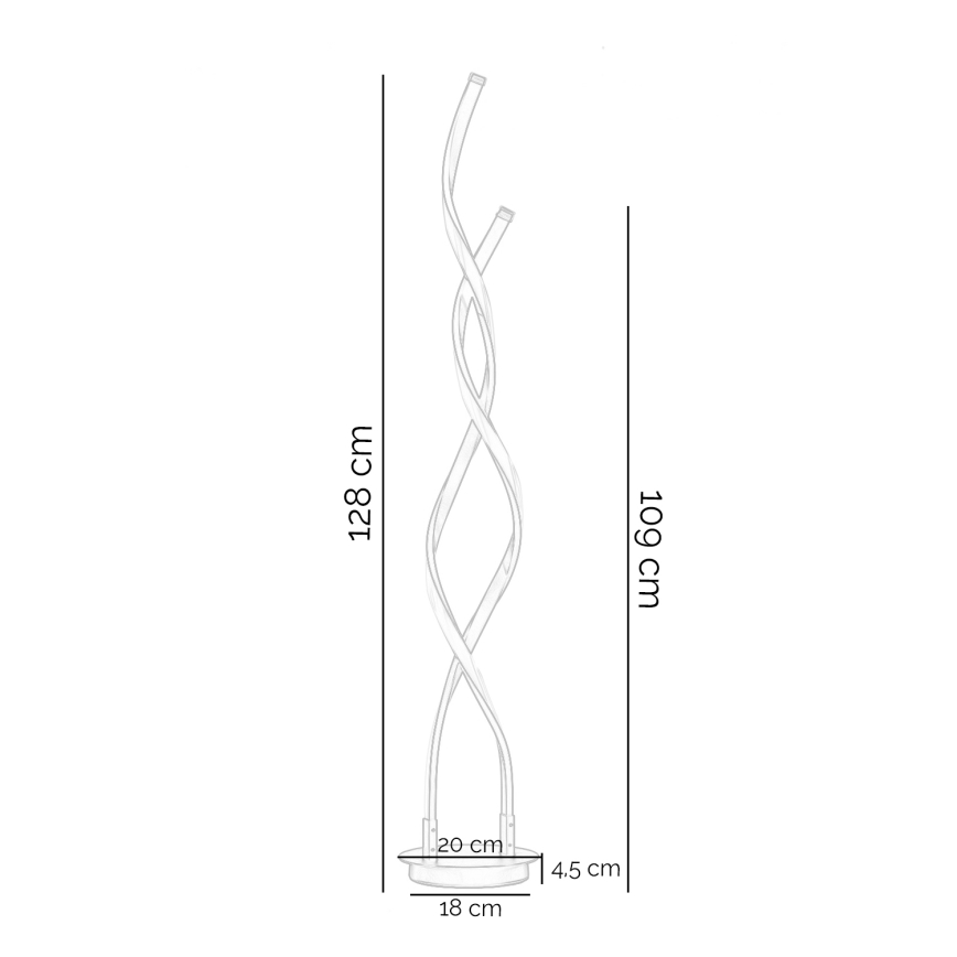 ONLI -  Staande LED Lamp DAFNE LED/38W/230V 4000K zwart