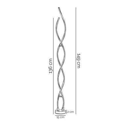 ONLI - Staande LED Lamp DNA LED/24W/230V 4000K zilver