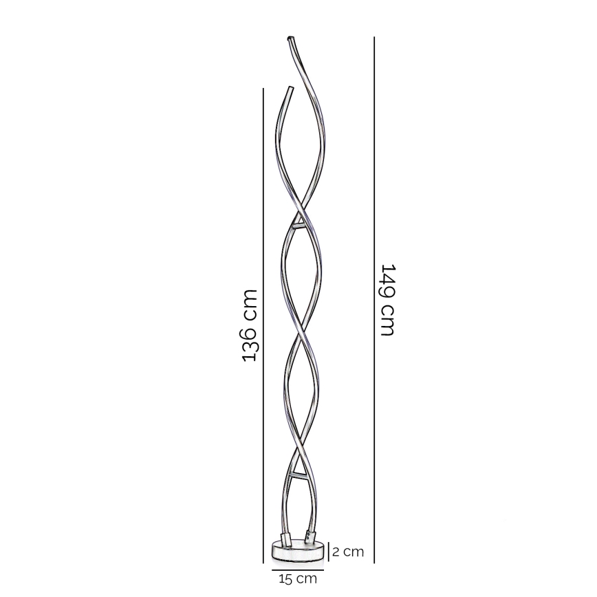 ONLI - Staande LED Lamp DNA LED/24W/230V 4000K zilver
