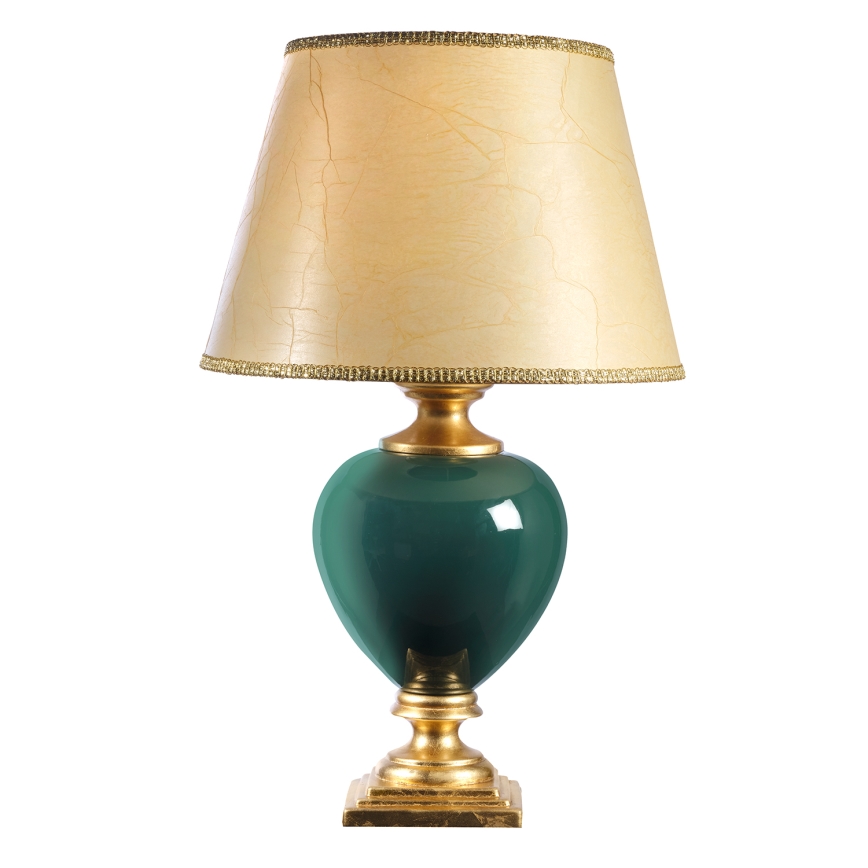 ONLI - Tafellamp AMADEUS 1xE27/15W/230V 72 cm groen/goud