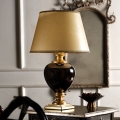 ONLI - Tafellamp AMADEUS 1xE27/15W/230V 72 cm zwart/goud