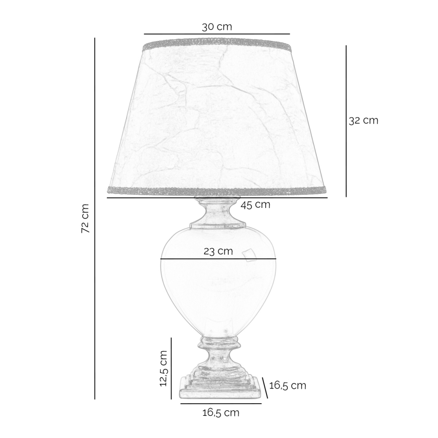 ONLI - Tafellamp AMADEUS 1xE27/15W/230V grijs