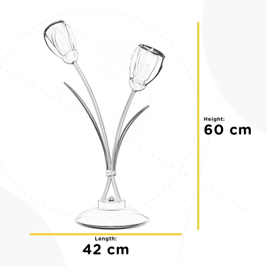 ONLI - Tafellamp ANTEA 2xE14/6W/230V 60 cm