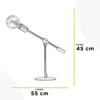 ONLI - Tafellamp ASTE 1xE27/15W/230V 45 cm zwart/goud