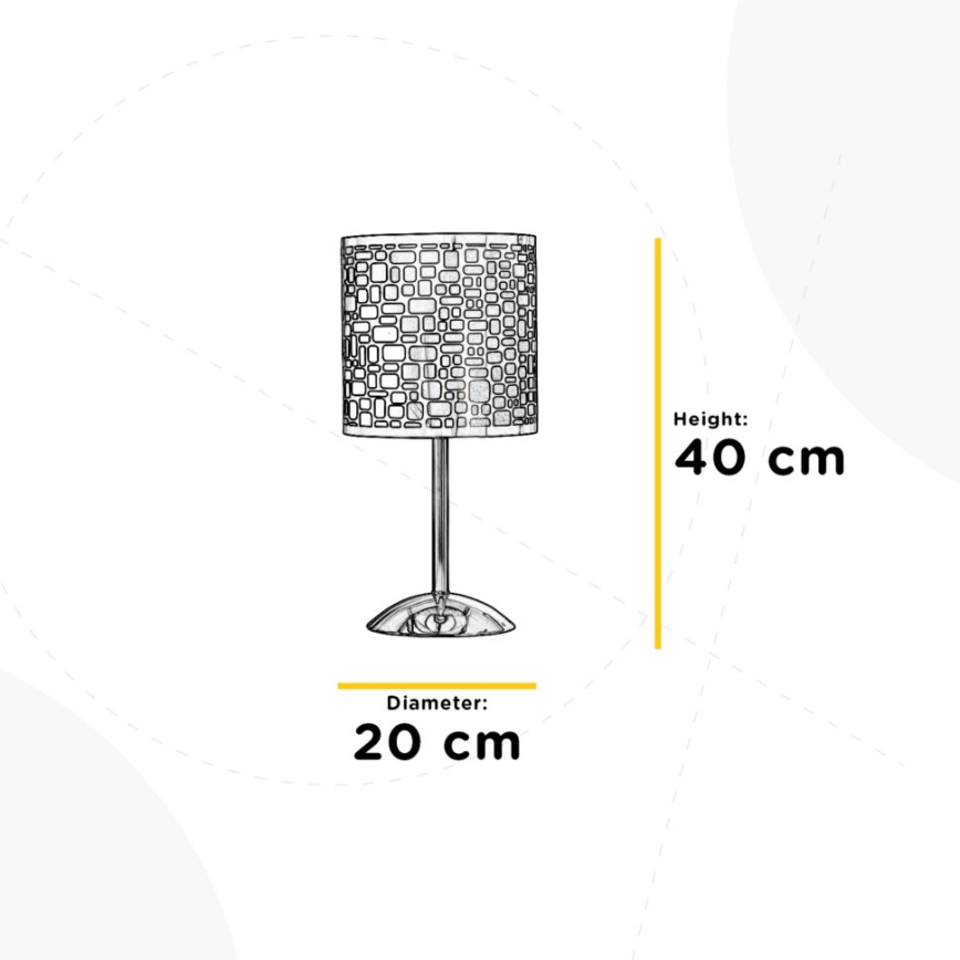 ONLI - Tafellamp BRUCE 1xE27/15W/230V 40 cm mat chroom