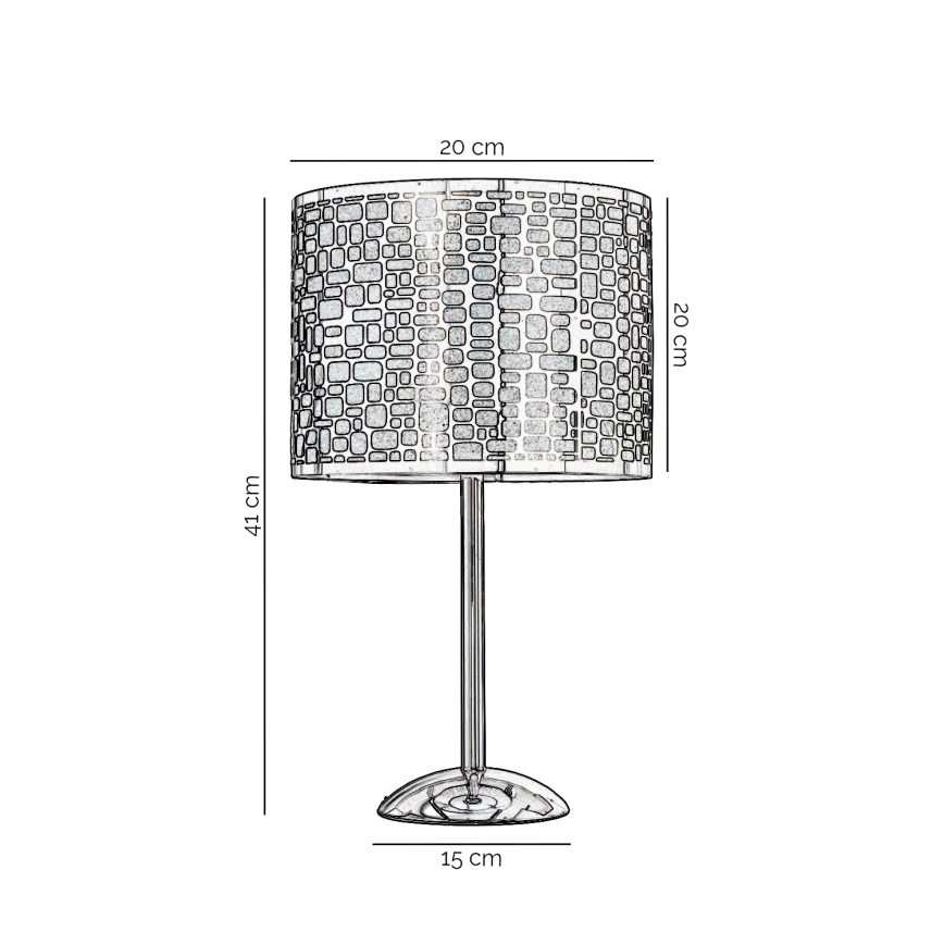 ONLI - Tafellamp BRUCE 1xE27/15W/230V 40 cm mat chroom