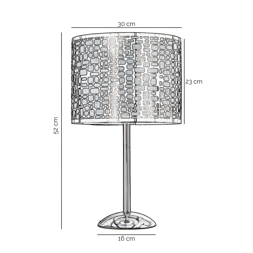 ONLI - Tafellamp BRUCE 1xE27/15W/230V 52 cm mat chroom