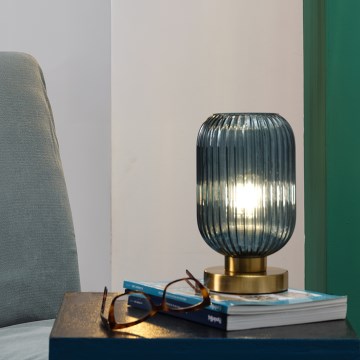 ONLI - Tafellamp DOROTY 1xE27/22W/230V blauw/goud