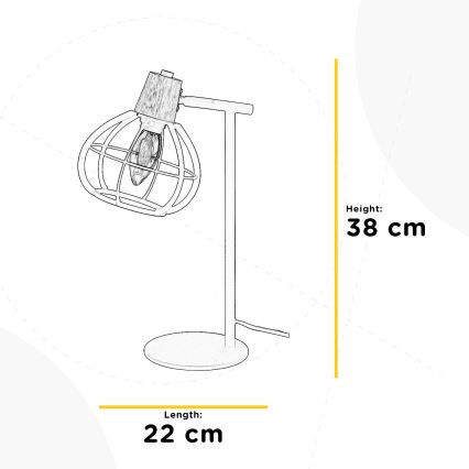 ONLI - Tafellamp GINGER 1xE14/6W/230V