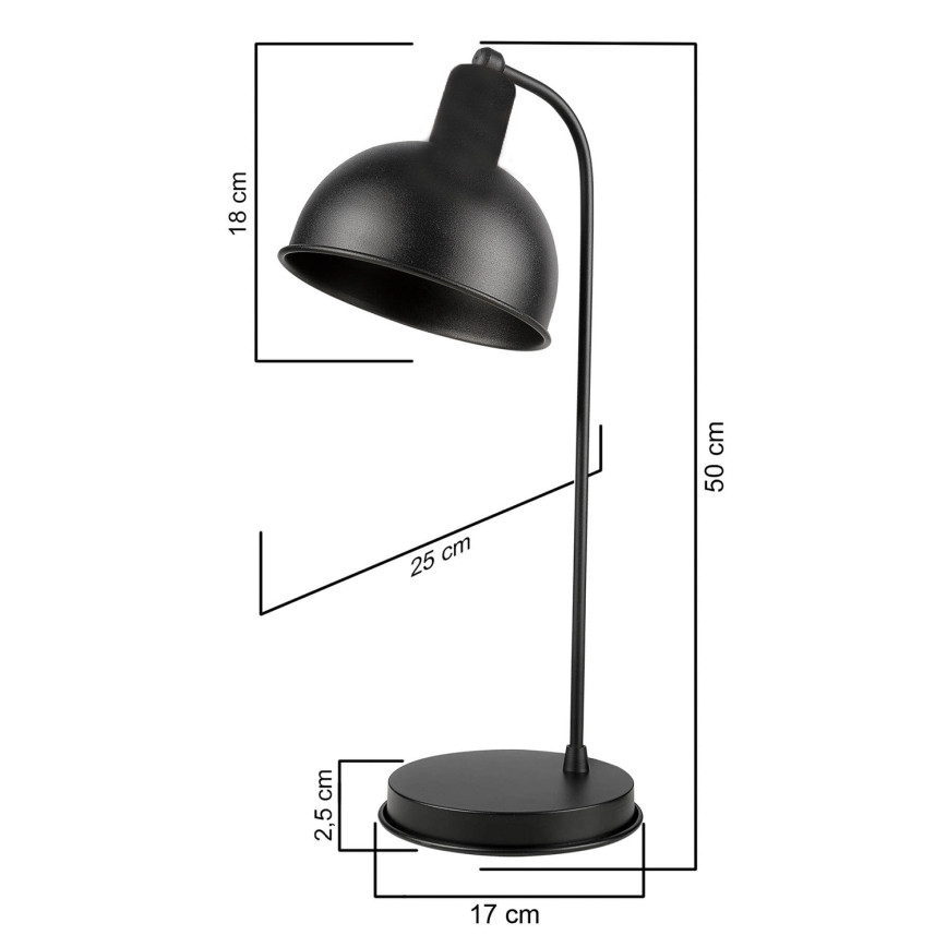 ONLI - Tafellamp ISTANBUL 1xE27/22W/230V zwart