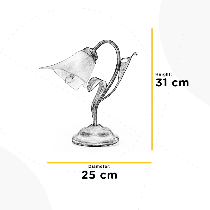 ONLI - Tafellamp LUCREZIA 1xE14/6W/230V brons