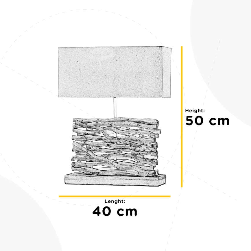 ONLI - Tafellamp MARICA 1xE27/22W/230V 50 cm