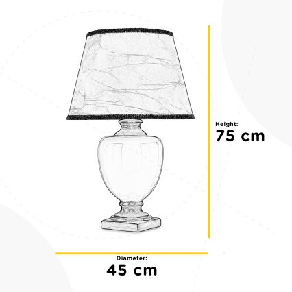 ONLI - Tafellamp MOZART 1xE27/22W/230V beige/goud 75 cm