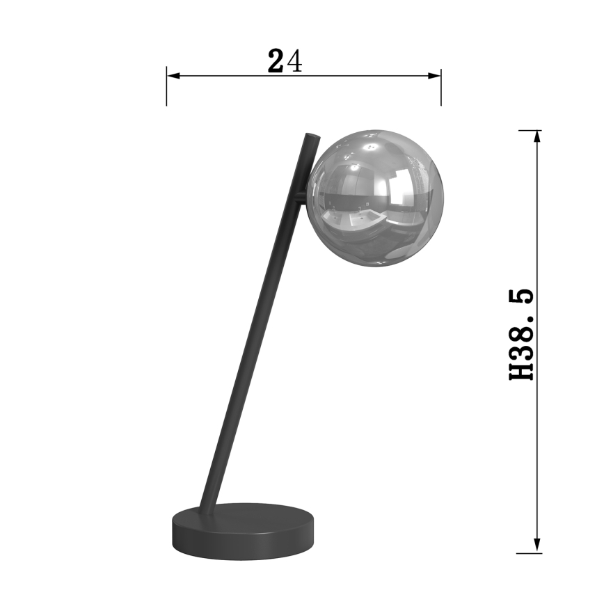 ONLI - Tafellamp PALOMA 1xG9/10W/230V 38,5 cm zwart/gerookt