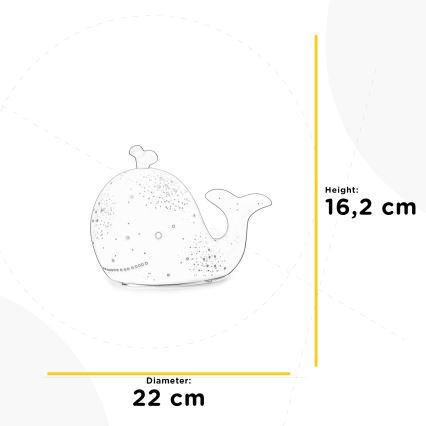 ONLI - Tafellamp PORCELLANA 1xE14/6W/230V 16,2 cm walvis